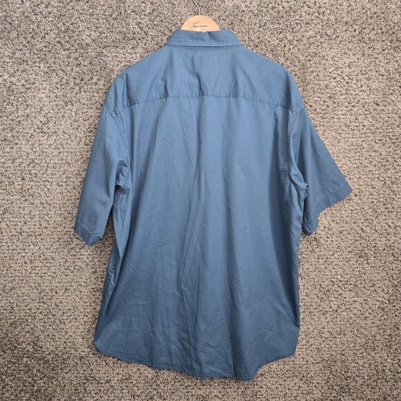 Redhead Shirt Mens XL Blue Button Down Short Sleeve Casual Pocket Cotton - Picture 7 of 7